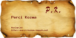 Perci Kozma névjegykártya